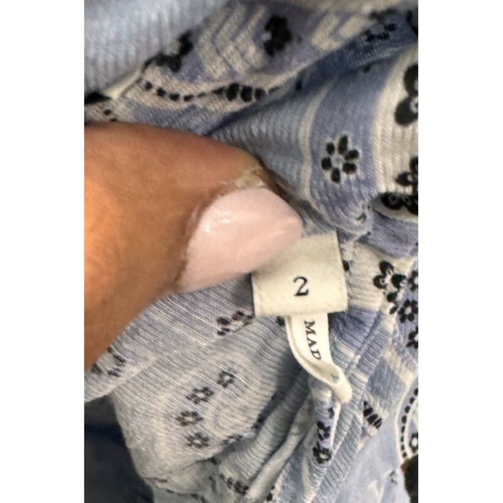 SANDRO Livia Bandana-print Linen Blend Button Down Blouse Camp Shirt 2- $295 top - Picture 6 of 7